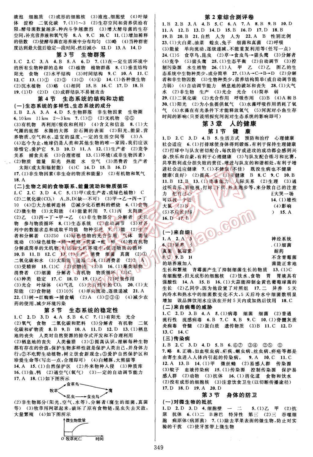 2015年全优方案夯实与提高九年级科学全一册 第21页