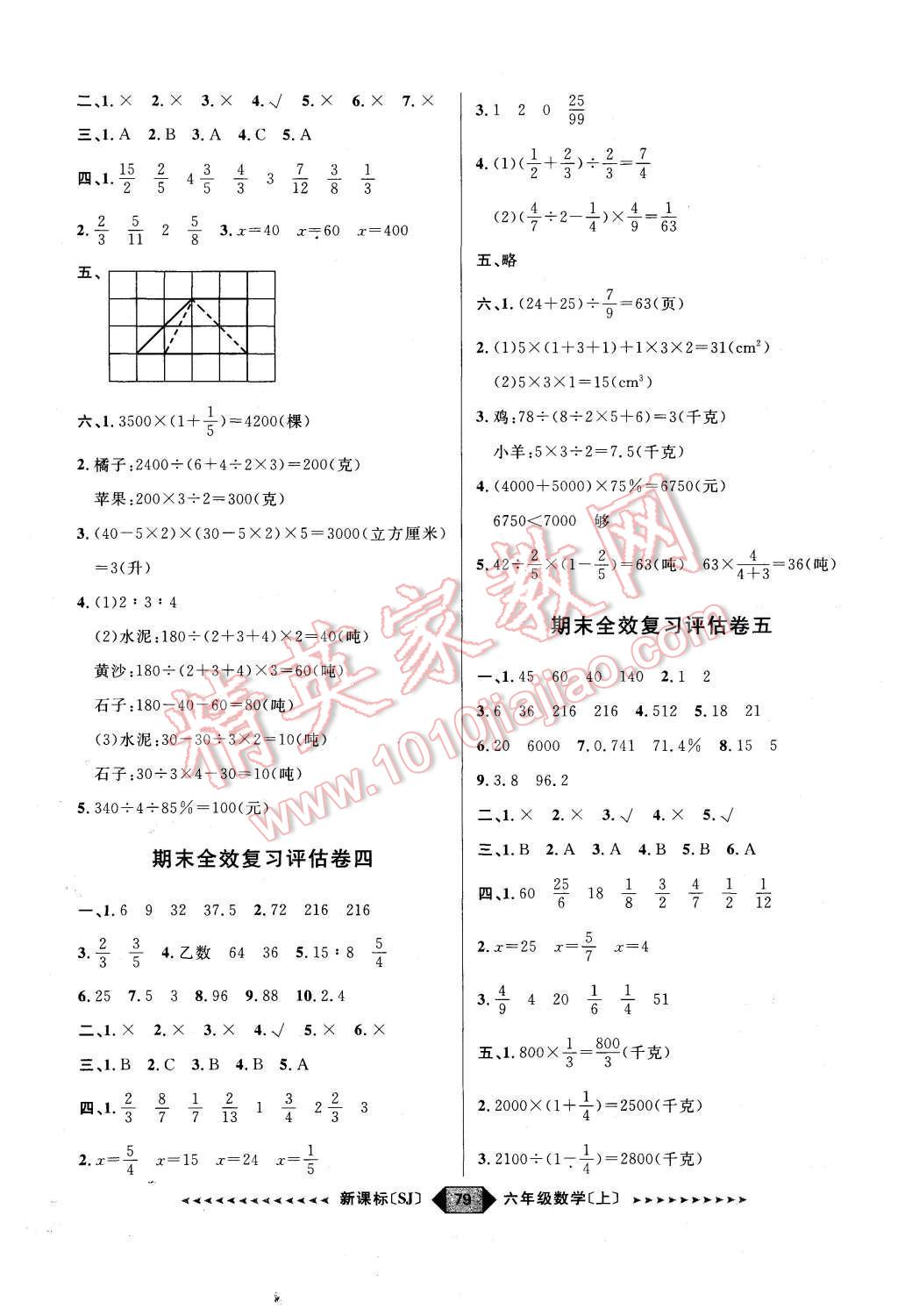 2015年阳光计划第二步六年级数学上册苏教版 第7页