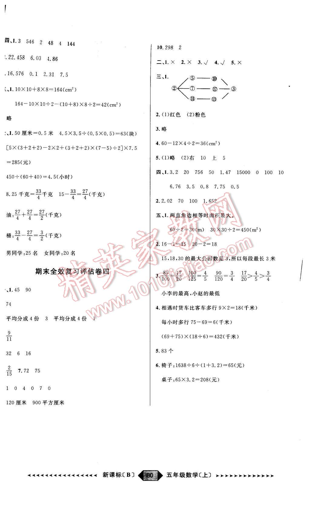 2015年陽光計劃第二步五年級數(shù)學(xué)上冊北師大版 第8頁