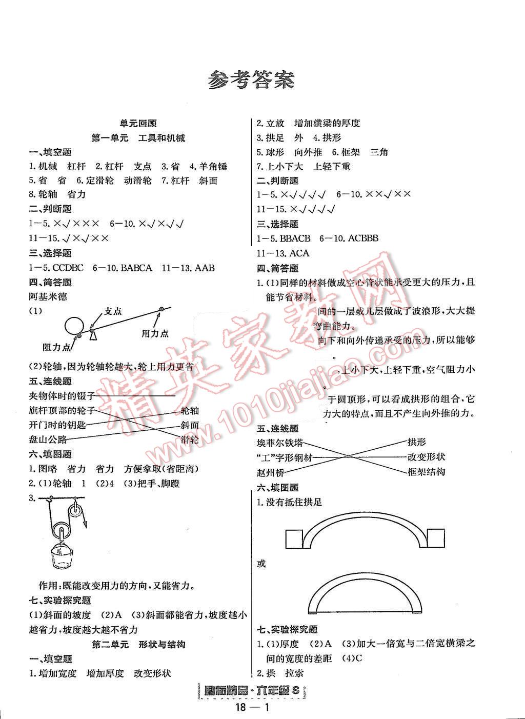 2015年勵耘書業(yè)浙江期末六年級科學(xué)上冊 第1頁