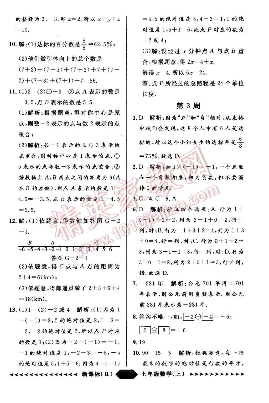 2015年陽光計劃七年級數學上冊人教版 第42頁