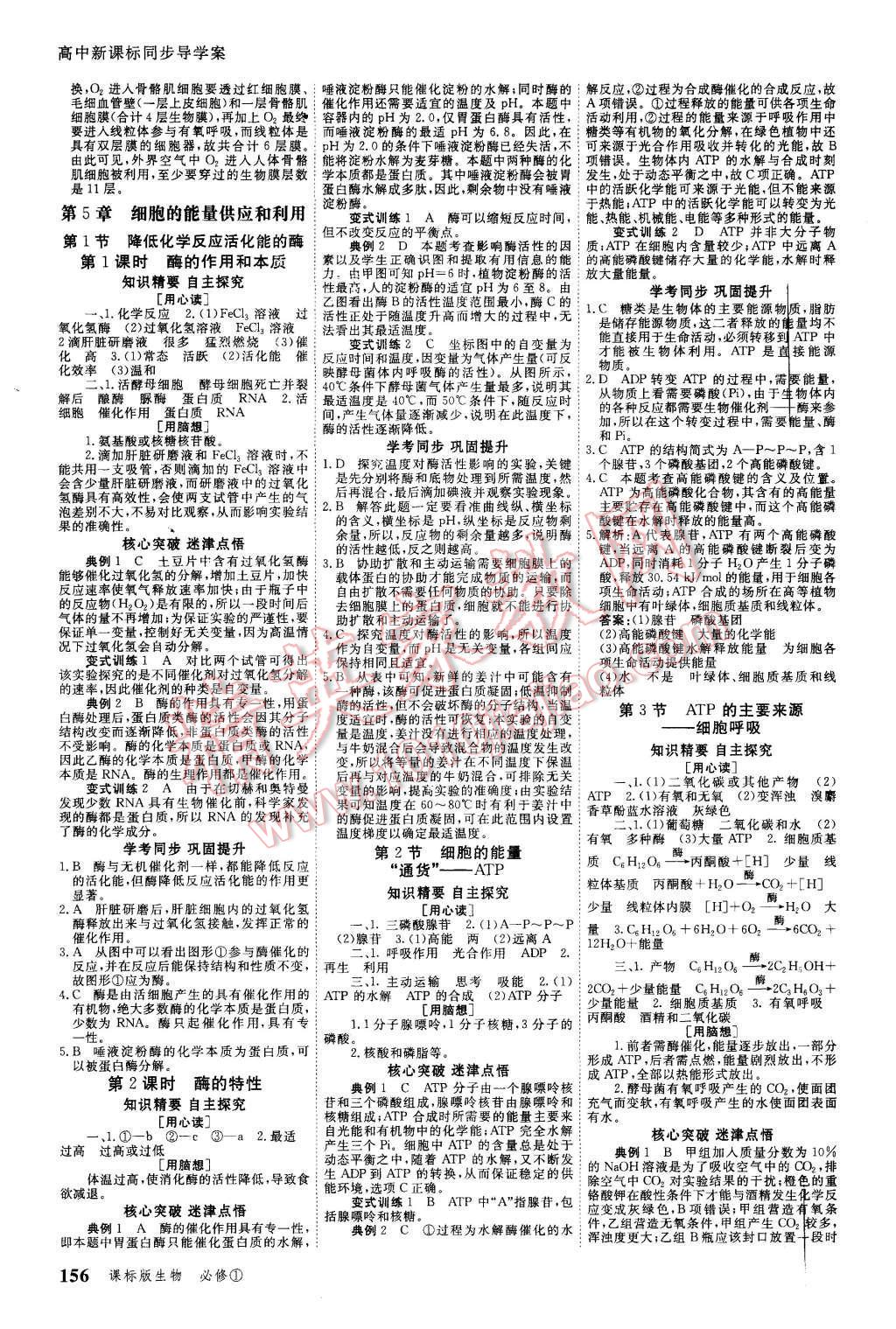 2015年與名師對話高中新課標同步導(dǎo)學(xué)案生物必修1課標版 第6頁