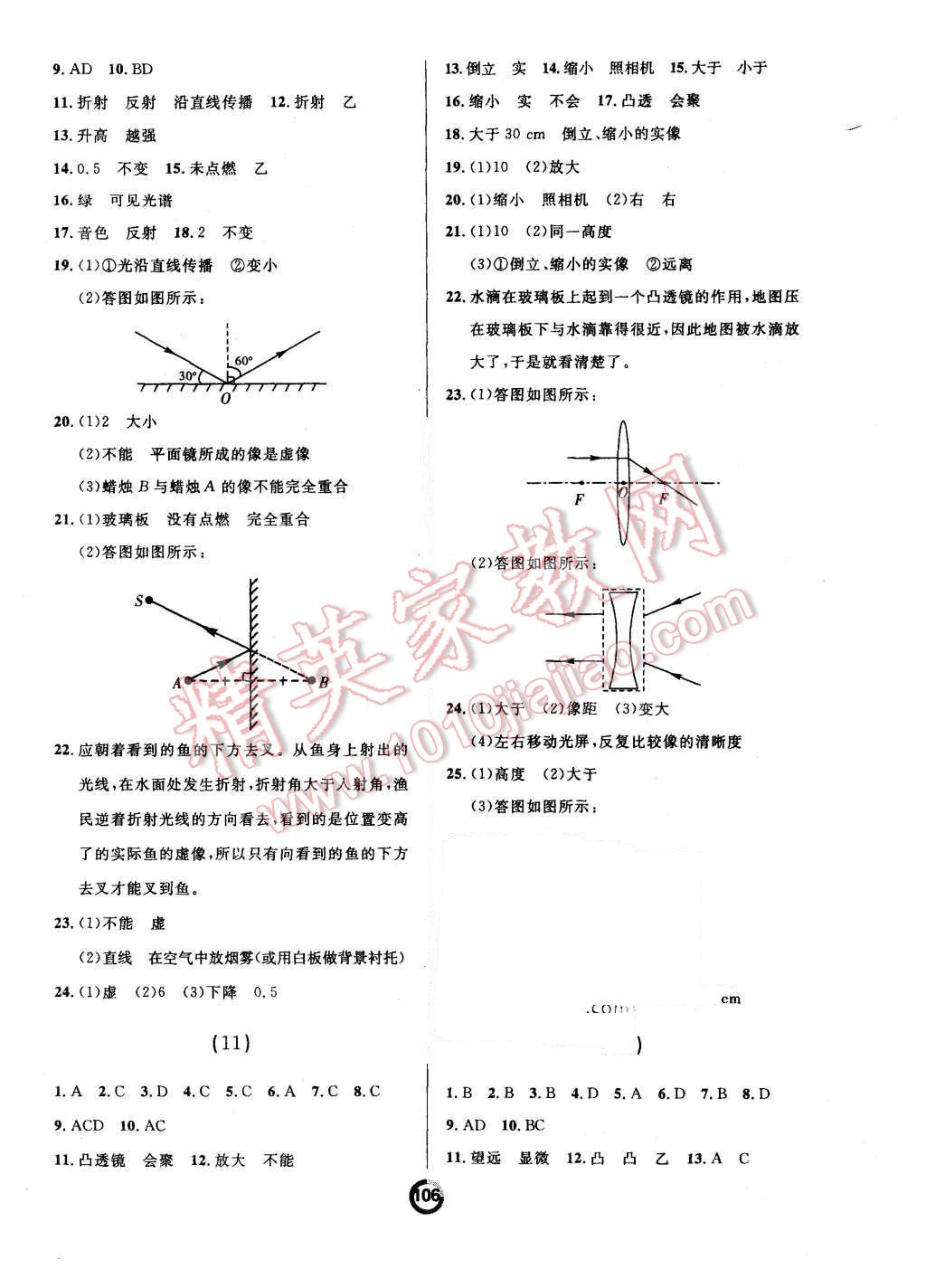 2015年誠成教育學(xué)業(yè)評價(jià)八年級物理上冊人教版 第6頁