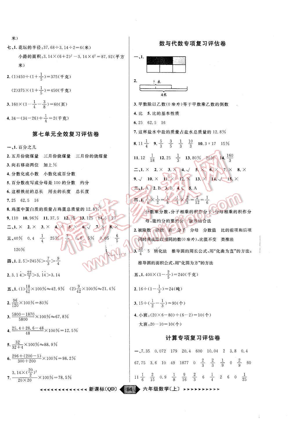 2015年陽(yáng)光計(jì)劃第二步六年級(jí)數(shù)學(xué)上冊(cè)青島版 第2頁(yè)