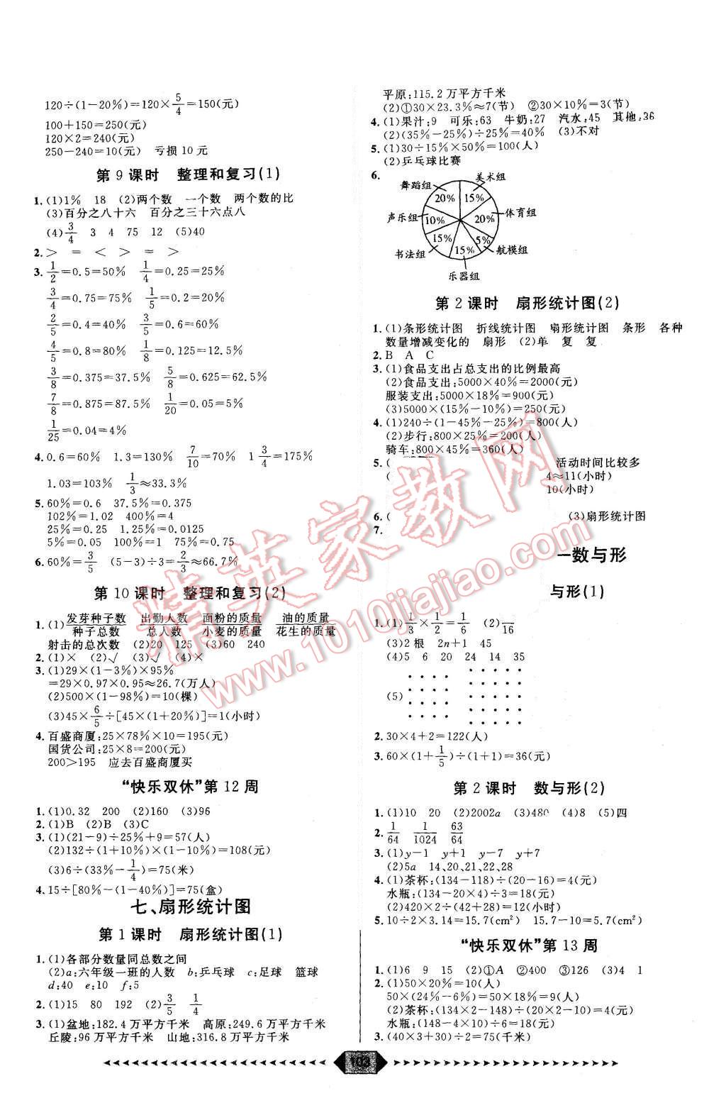 2015年阳光计划第一步六年级数学上册人教版 第9页