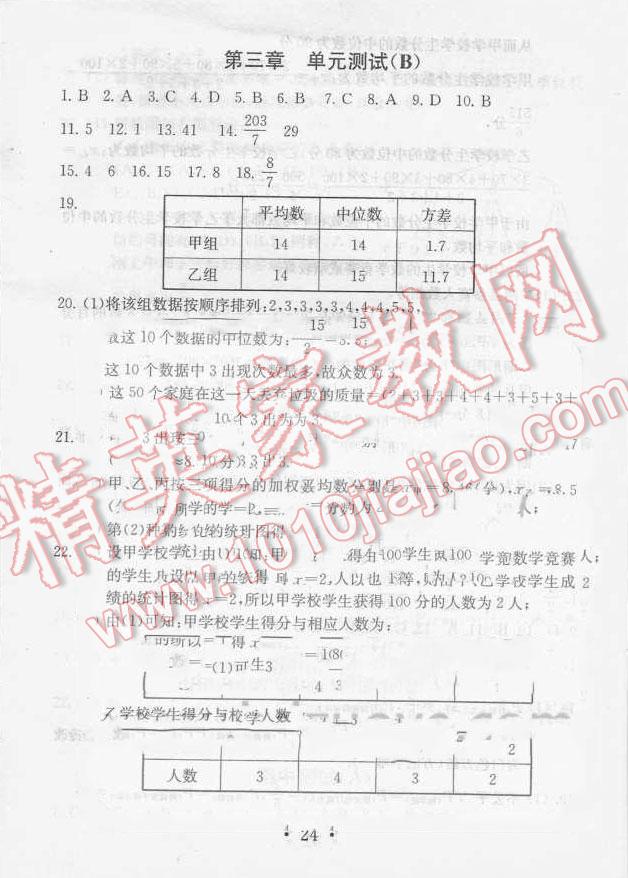 2015年综合素质学数学随堂反馈九年级上册 第25页