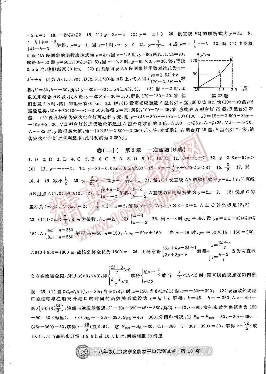 2015年全能卷王單元測(cè)試卷八年級(jí)數(shù)學(xué)上冊(cè) 第10頁