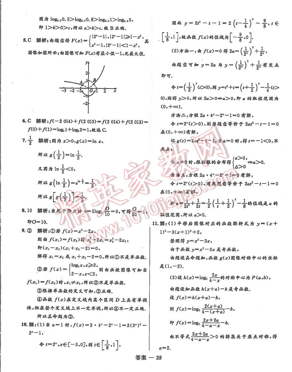 2015年高中同步測控優(yōu)化訓(xùn)練數(shù)學(xué)必修1北師大版 第25頁