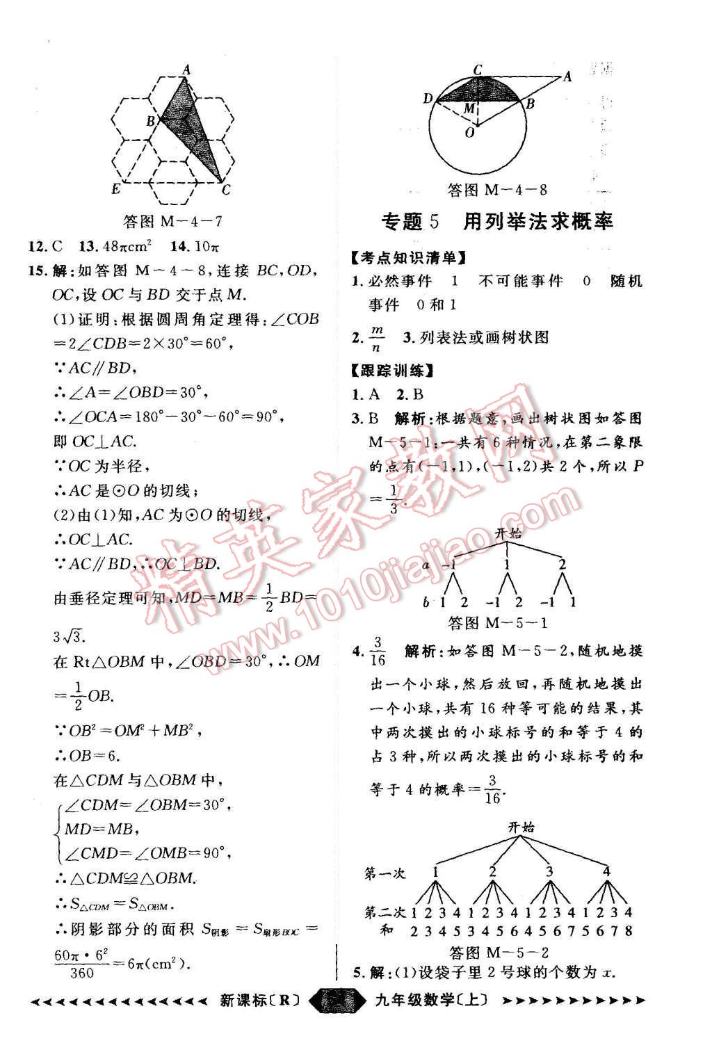 2015年陽光計劃九年級數(shù)學上冊人教版 第54頁