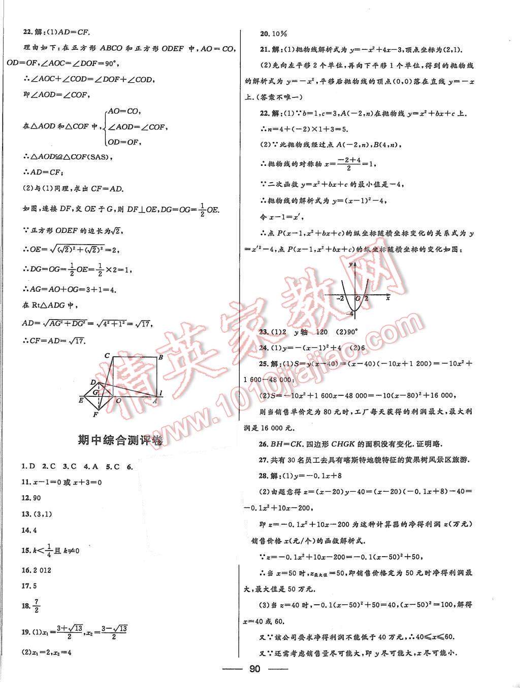 2015年夺冠百分百初中优化测试卷九年级数学上册人教版 第6页