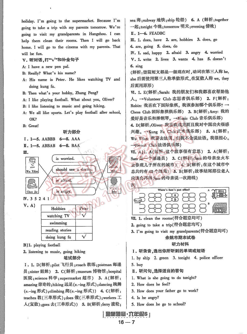 2015年勵(lì)耘書(shū)業(yè)浙江期末六年級(jí)英語(yǔ)上冊(cè) 第7頁(yè)