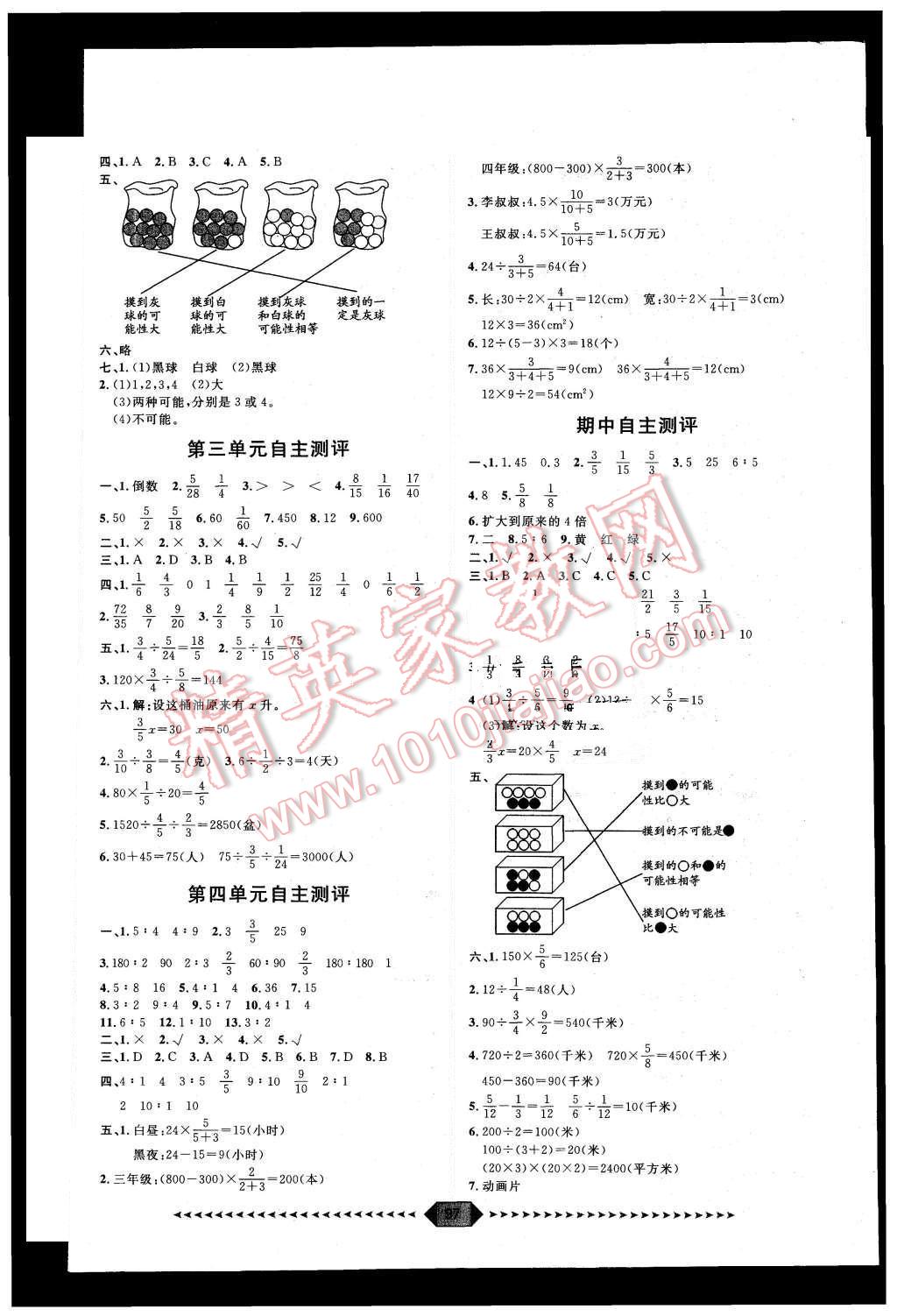 2015年陽(yáng)光計(jì)劃第一步六年級(jí)數(shù)學(xué)上冊(cè)青島版 第11頁(yè)