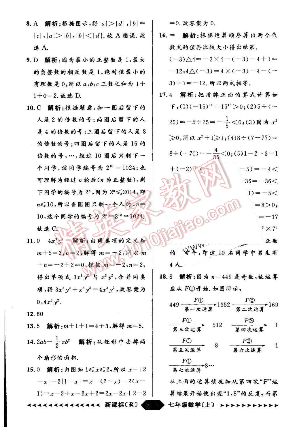 2015年陽光計(jì)劃七年級(jí)數(shù)學(xué)上冊(cè)人教版 第55頁