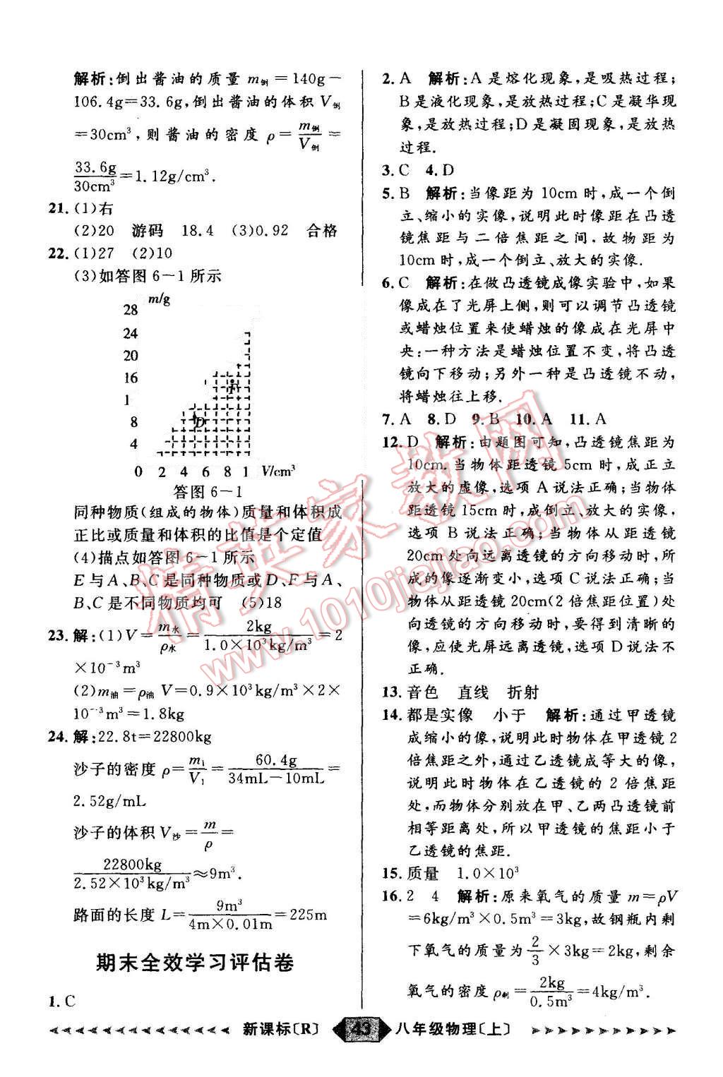 2015年阳光计划八年级物理上册人教版 第43页