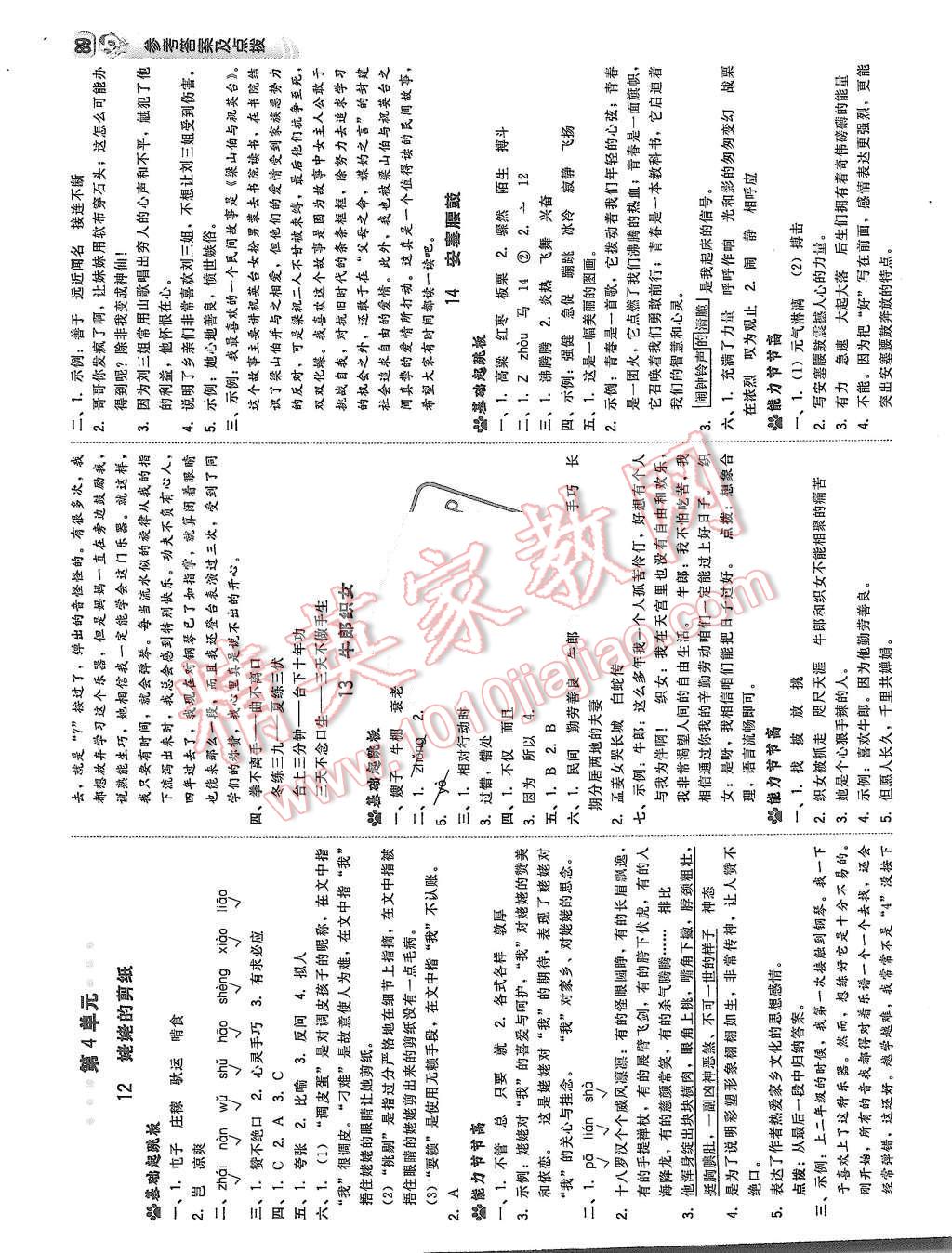 2015年綜合應用創(chuàng)新題典中點六年級語文上冊蘇教版 第7頁