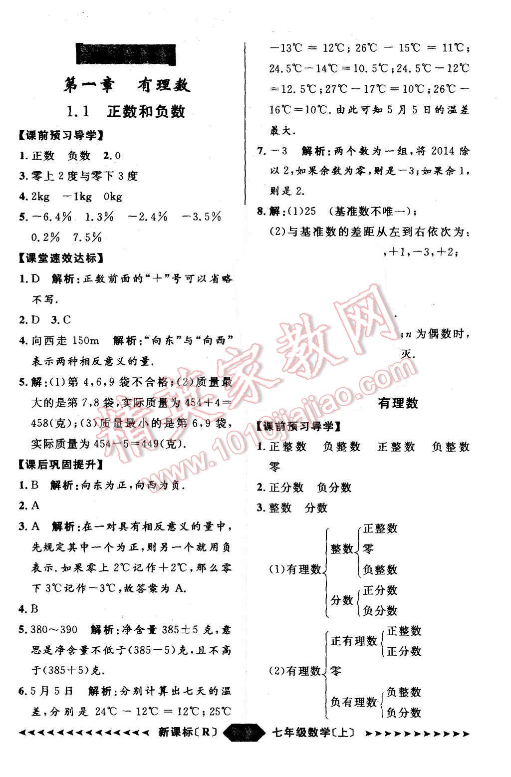 2015年陽(yáng)光計(jì)劃七年級(jí)數(shù)學(xué)上冊(cè)人教版 第1頁(yè)