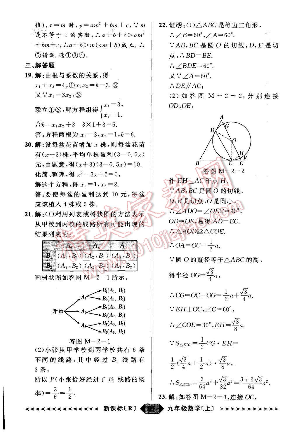 2015年陽(yáng)光計(jì)劃九年級(jí)數(shù)學(xué)上冊(cè)人教版 第91頁(yè)