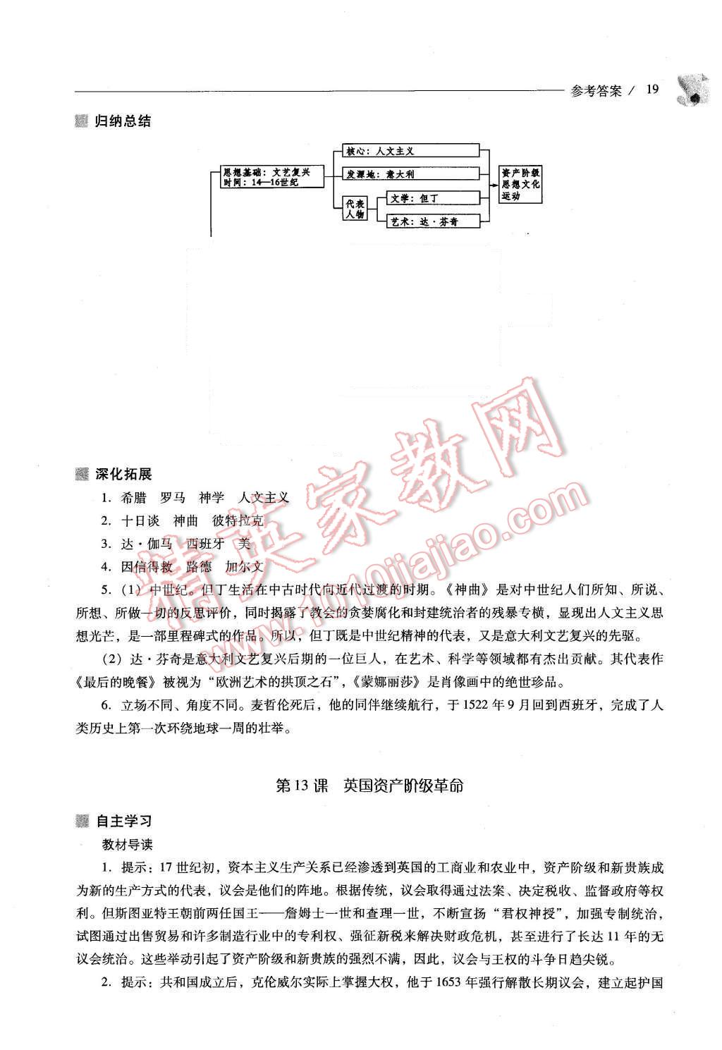 2015年新課程問題解決導學方案九年級世界歷史上冊華東師大版 第19頁