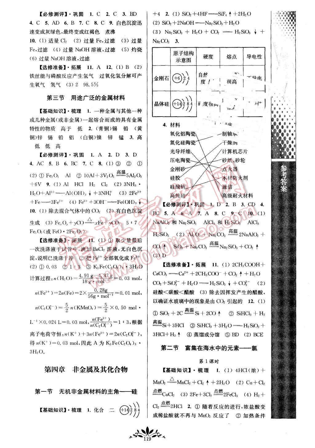 2015年新課程自主學習與測評高中化學必修1人教版 第7頁