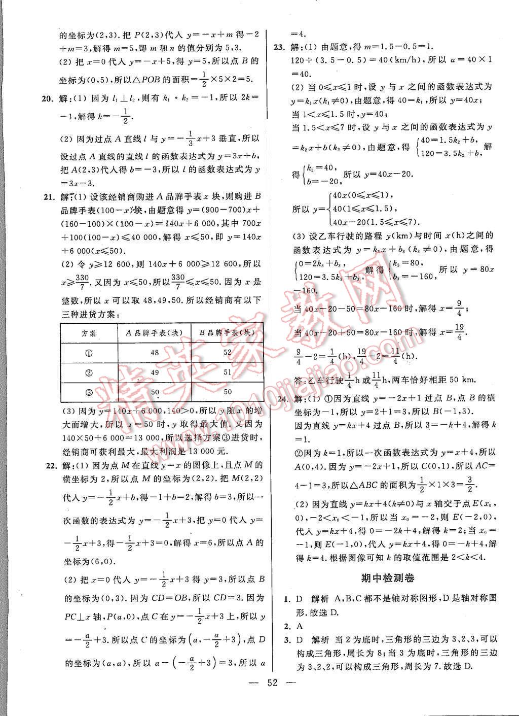 2015年初中數(shù)學(xué)小題狂做八年級上冊蘇科教提優(yōu)版 參考答案第116頁