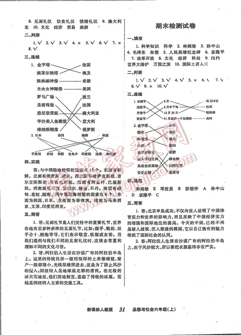 2015年優(yōu)效學(xué)習(xí)練創(chuàng)考六年級品德與社會上冊人教版 第7頁