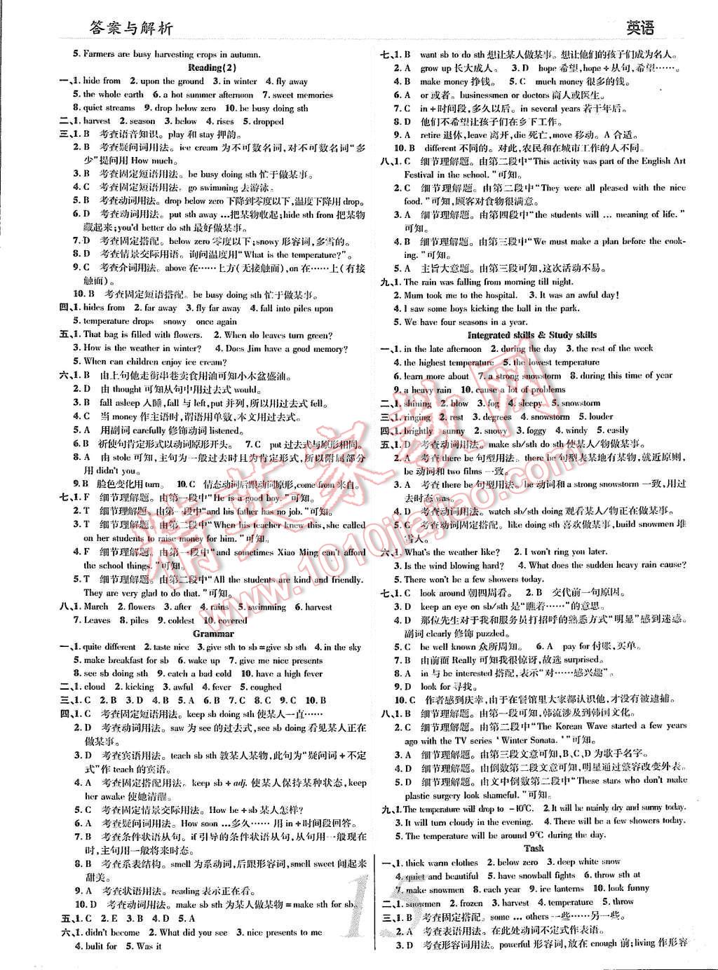 2015年一线调研学业测评八年级英语上册 第15页