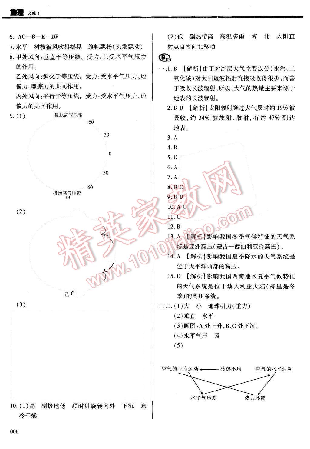 2015年學(xué)習(xí)質(zhì)量監(jiān)測地理必修1中圖版 第5頁