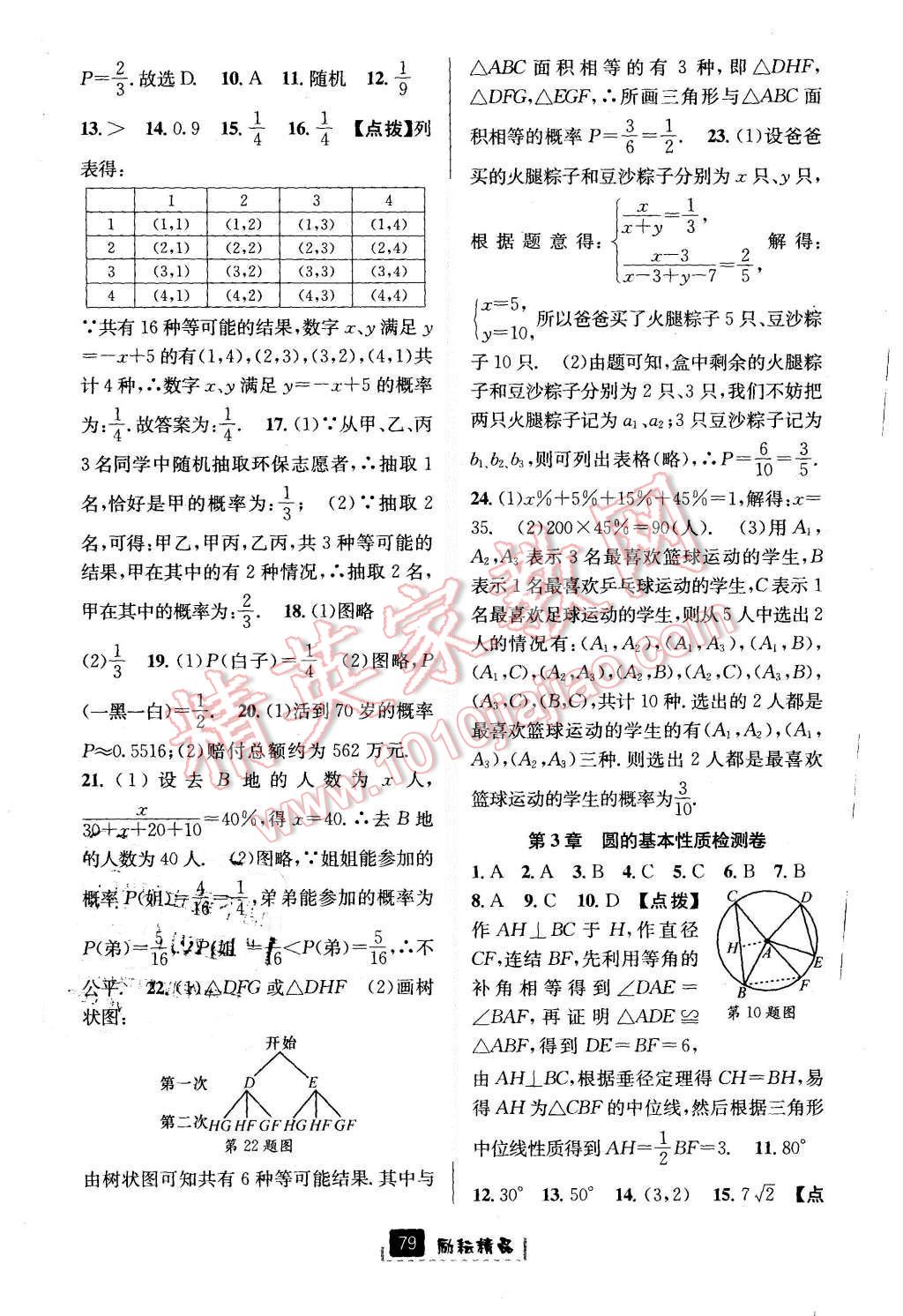 2015年励耘书业励耘新同步九年级数学全一册 第43页