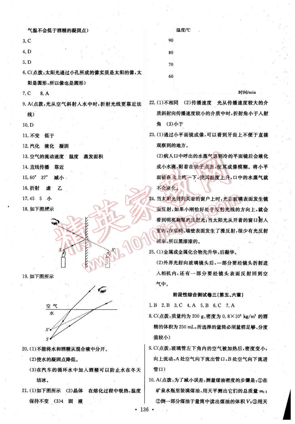 2015年長江全能學(xué)案同步練習(xí)冊八年級物理上冊人教版 第22頁