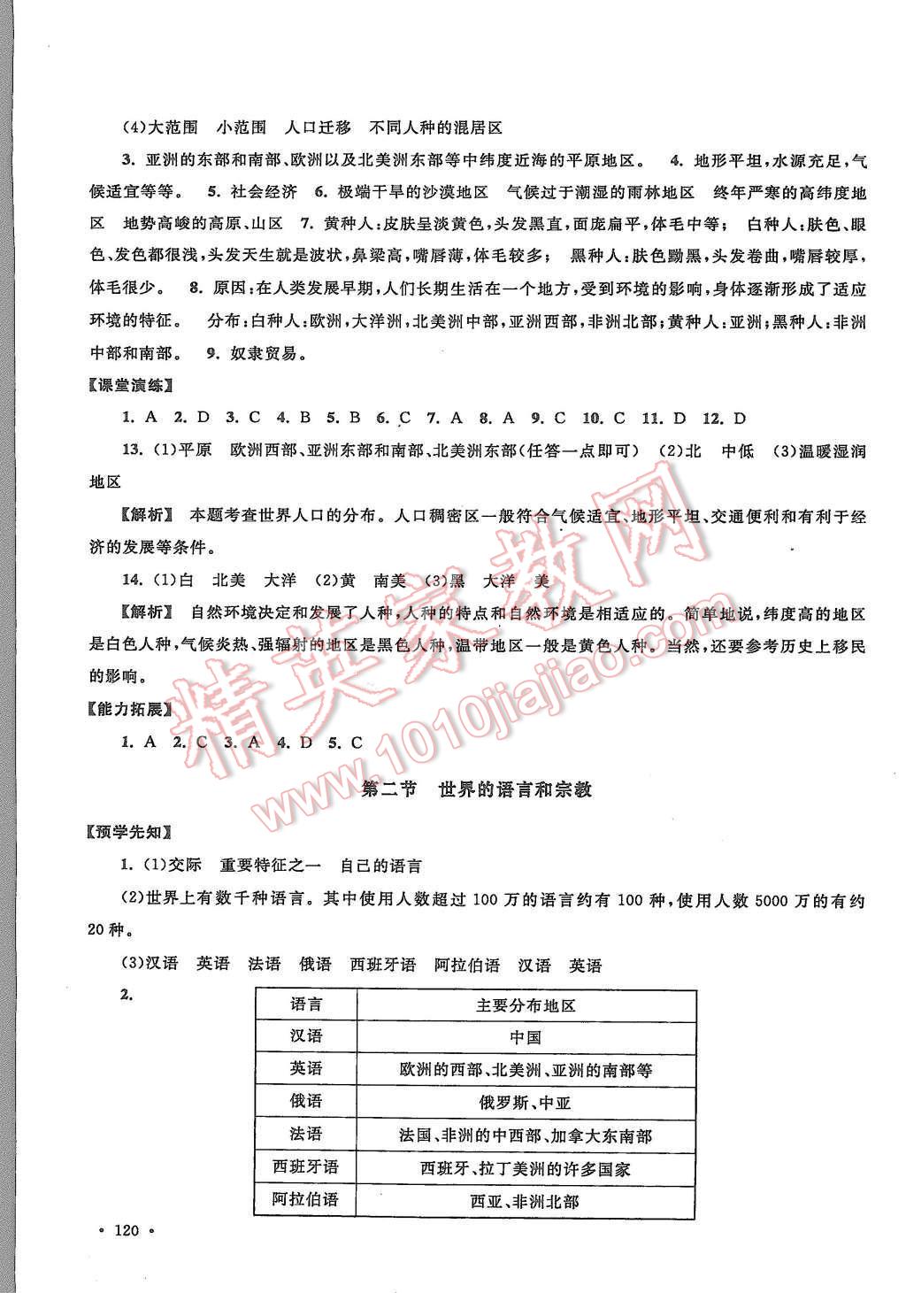 2015年自主學(xué)習(xí)當(dāng)堂反饋七年級(jí)地理上冊(cè)人教版 第18頁