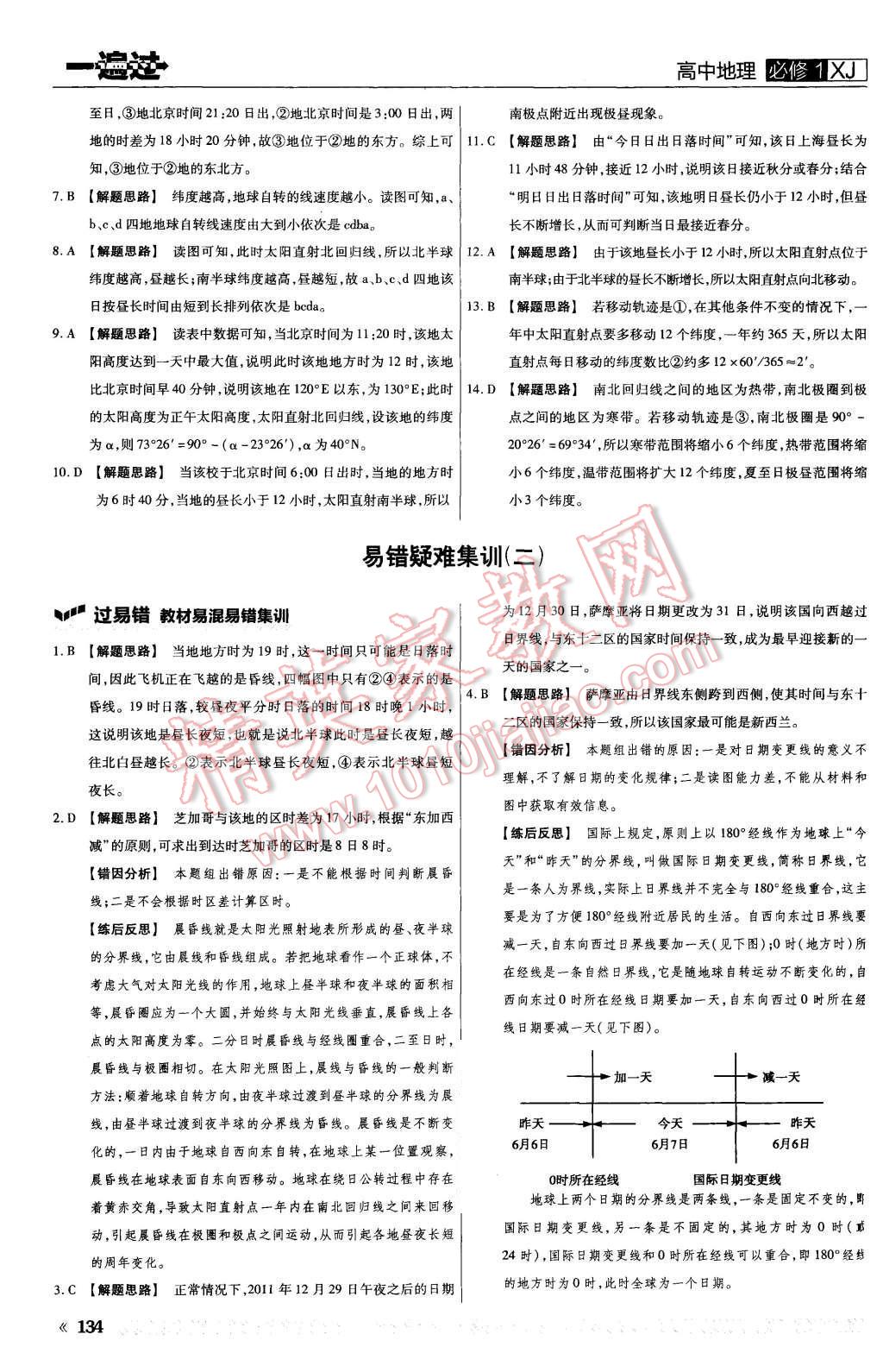 2015年一遍過(guò)高中地理必修1湘教版 第6頁(yè)