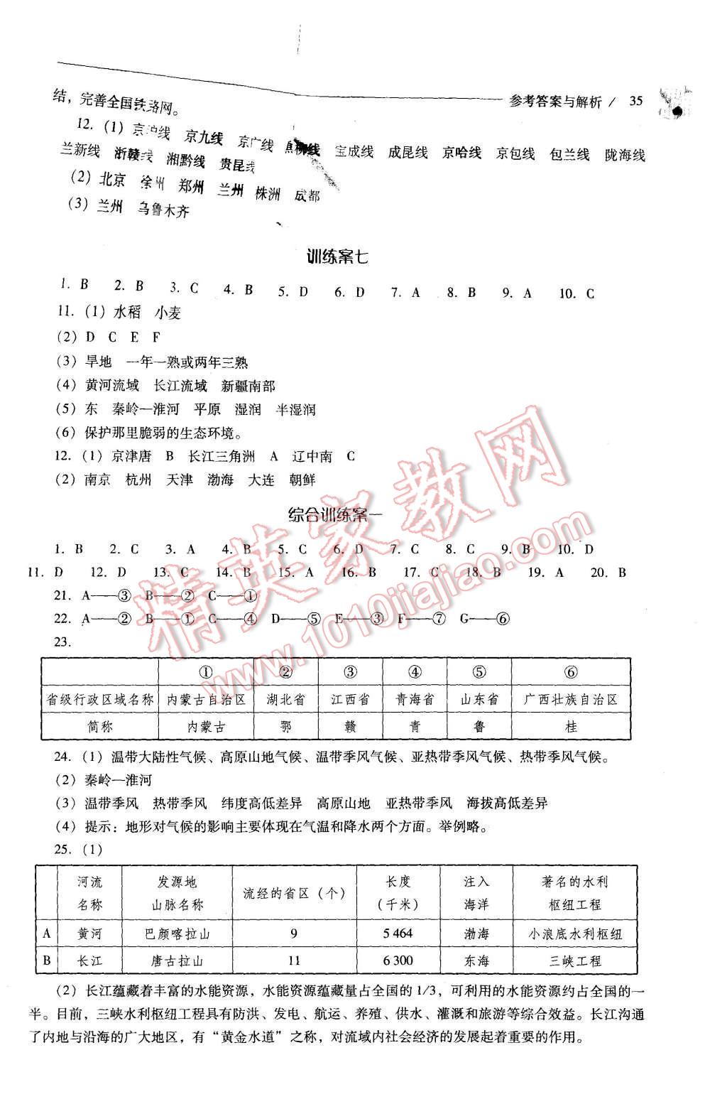 2015年新課程問題解決導(dǎo)學(xué)方案八年級(jí)地理上冊(cè)人教版 第35頁