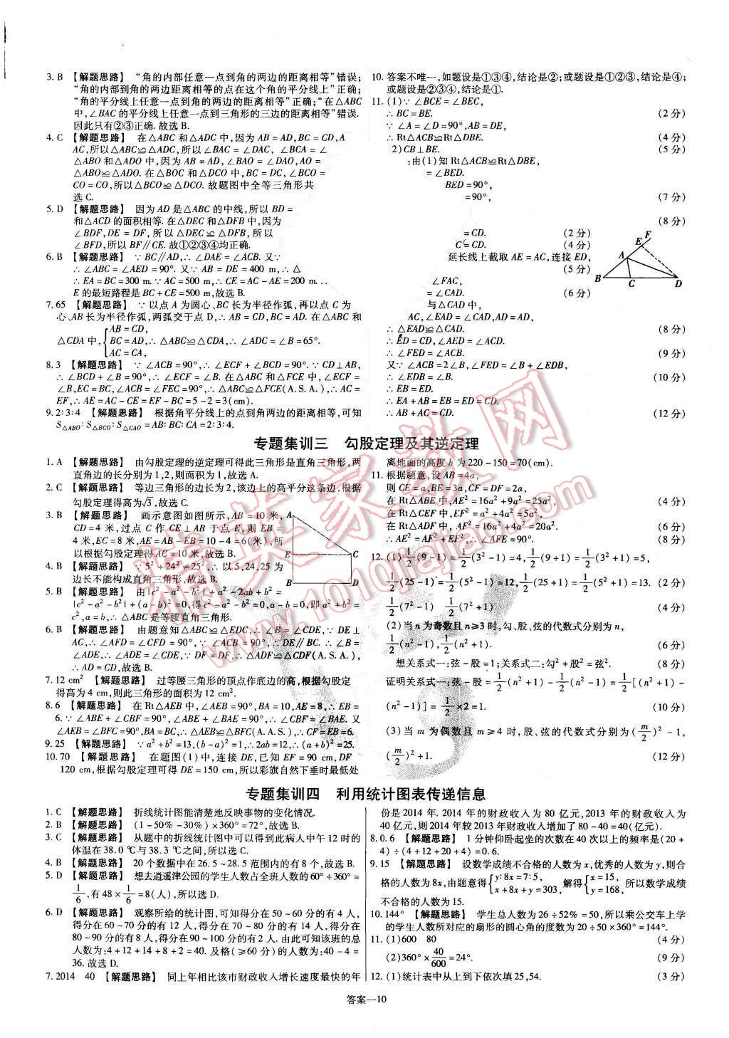 2015年金考卷活頁題選八年級數(shù)學(xué)上冊華師大版 第10頁