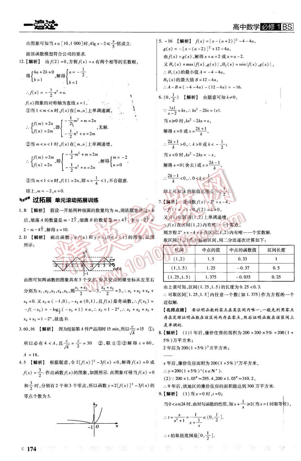 2015年一遍過(guò)高中數(shù)學(xué)必修1北師大版 第54頁(yè)