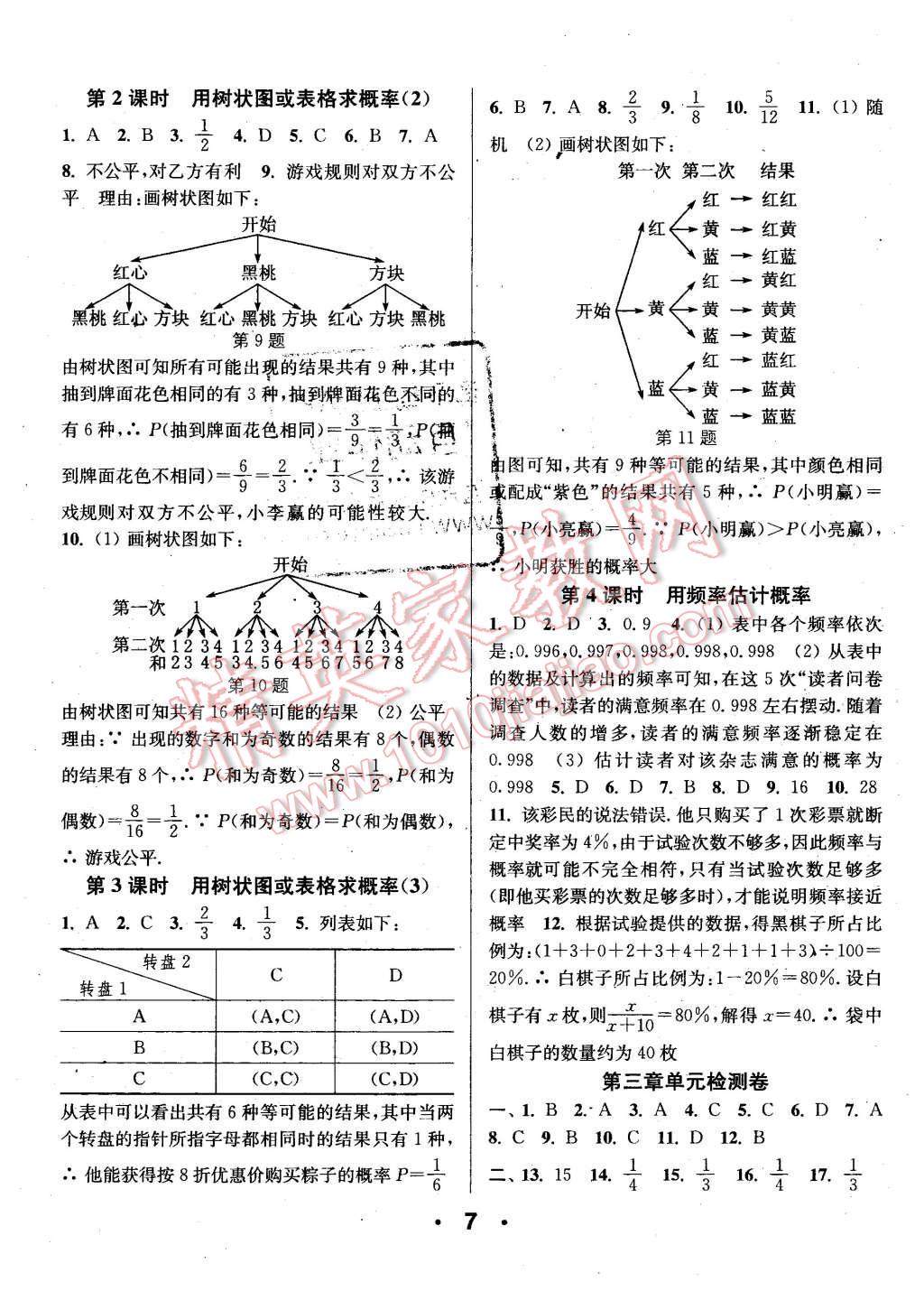 2015年通城學(xué)典小題精練九年級(jí)數(shù)學(xué)上冊(cè)北師大版 第7頁