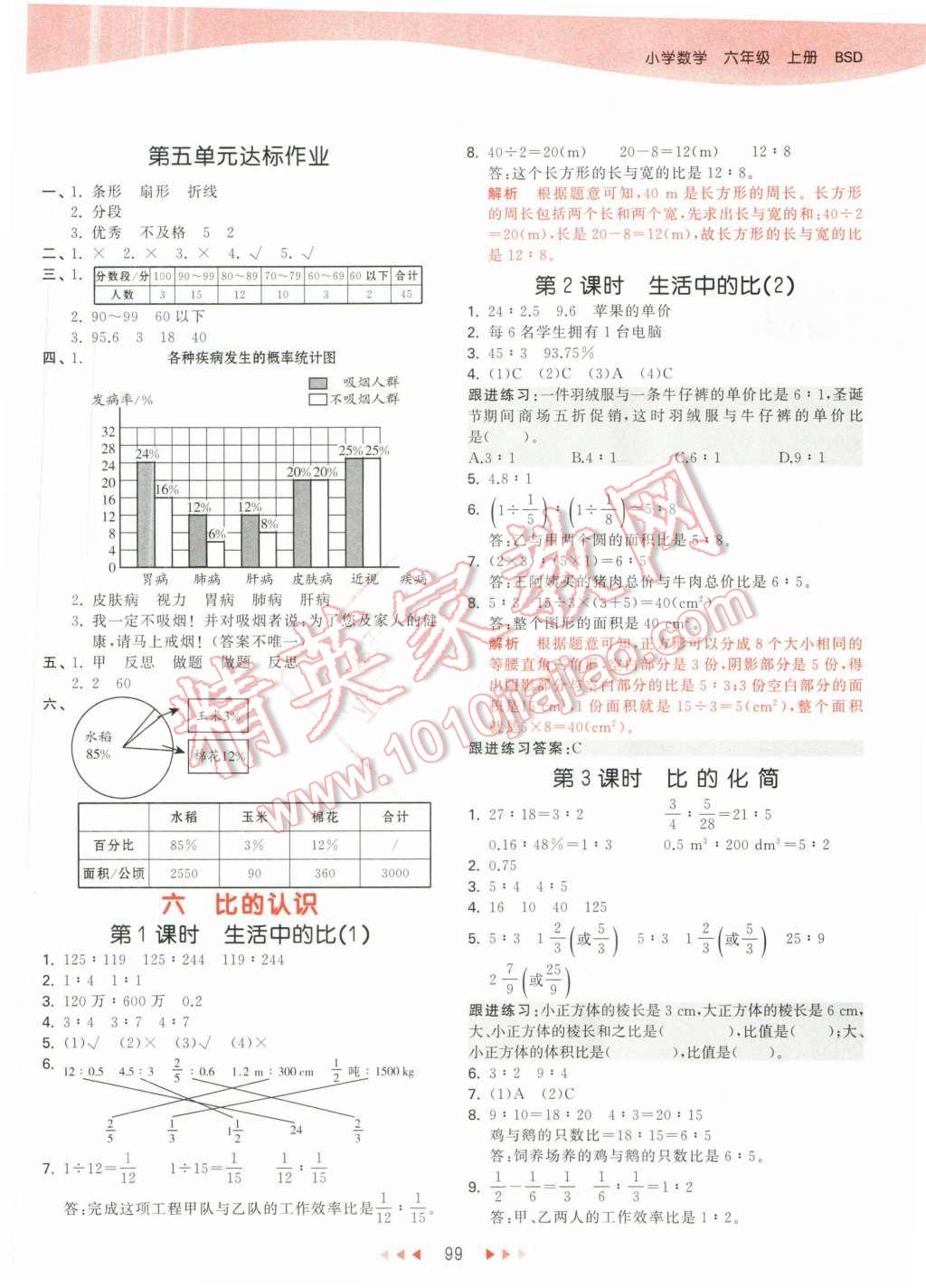 2015年53天天练六年级数学上册北师大版 第15页