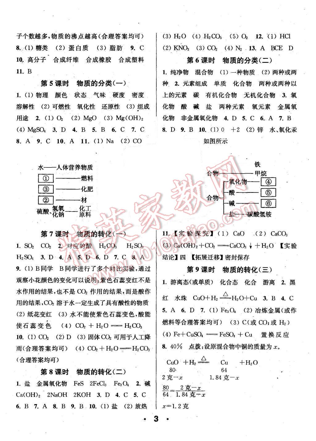 2015年通城學(xué)典小題精練九年級科學(xué)全一冊浙教版 第3頁