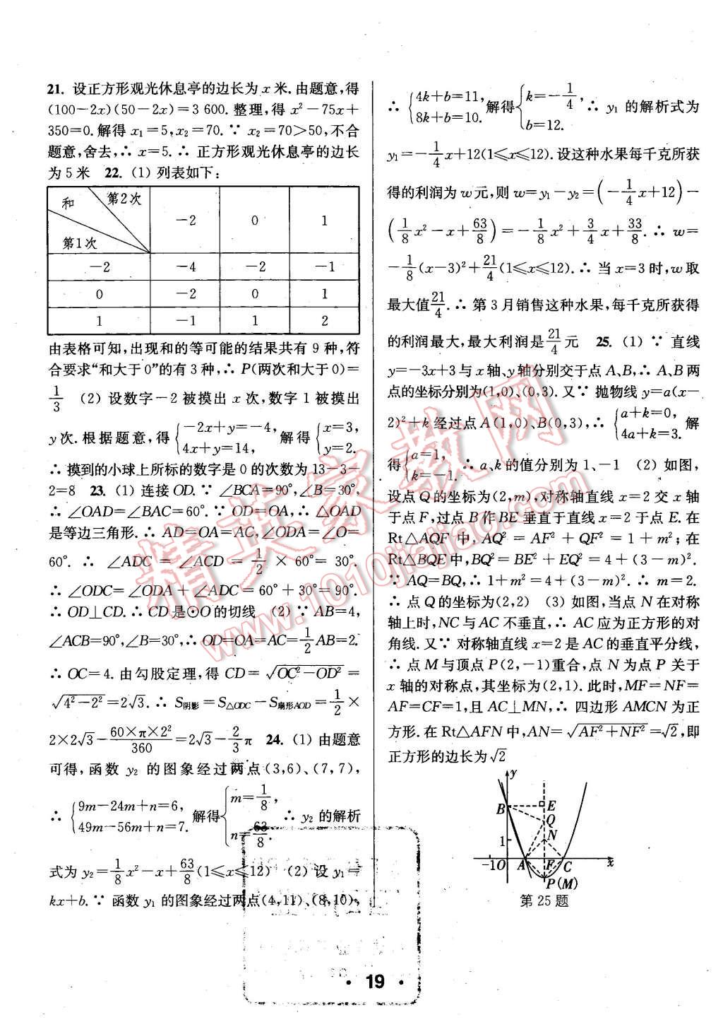 2015年通城學(xué)典小題精練九年級(jí)數(shù)學(xué)上冊(cè)人教版 第19頁(yè)