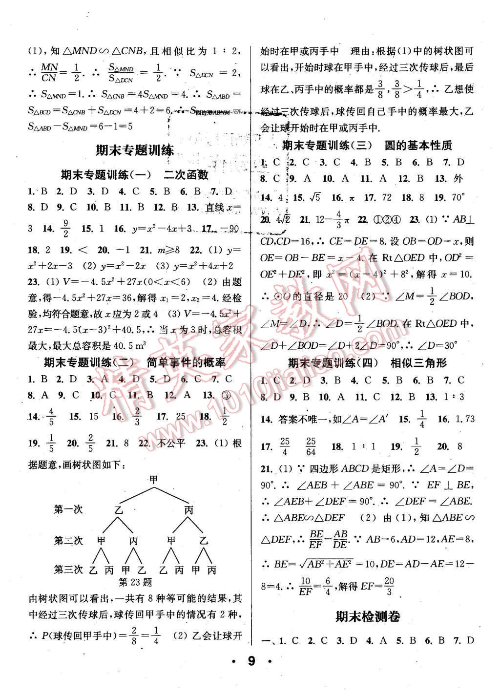 2015年通城學(xué)典小題精練九年級數(shù)學(xué)全一冊浙教版 第9頁