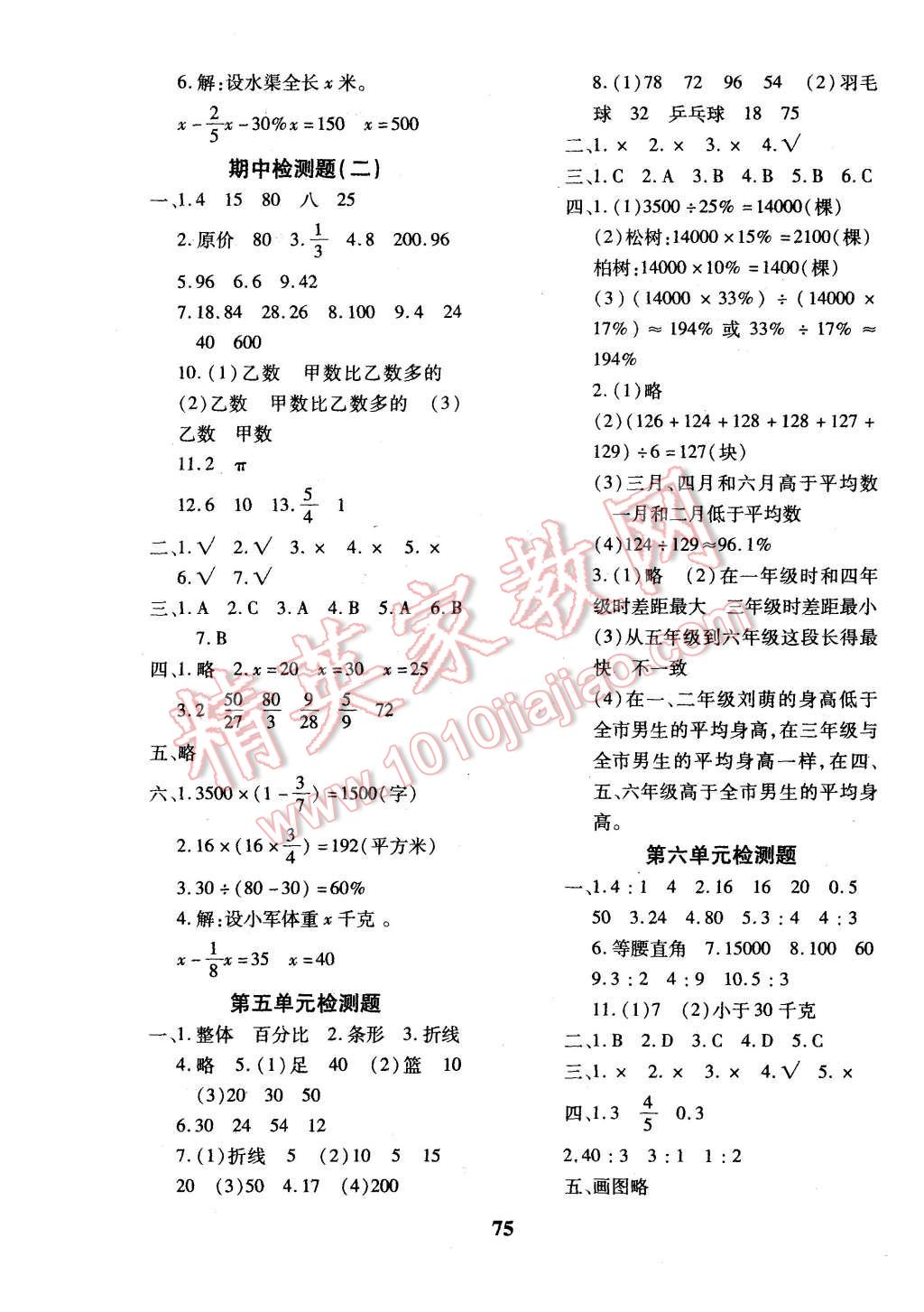 2015年黃岡360度定制密卷六年級數(shù)學上冊北師大版 第3頁