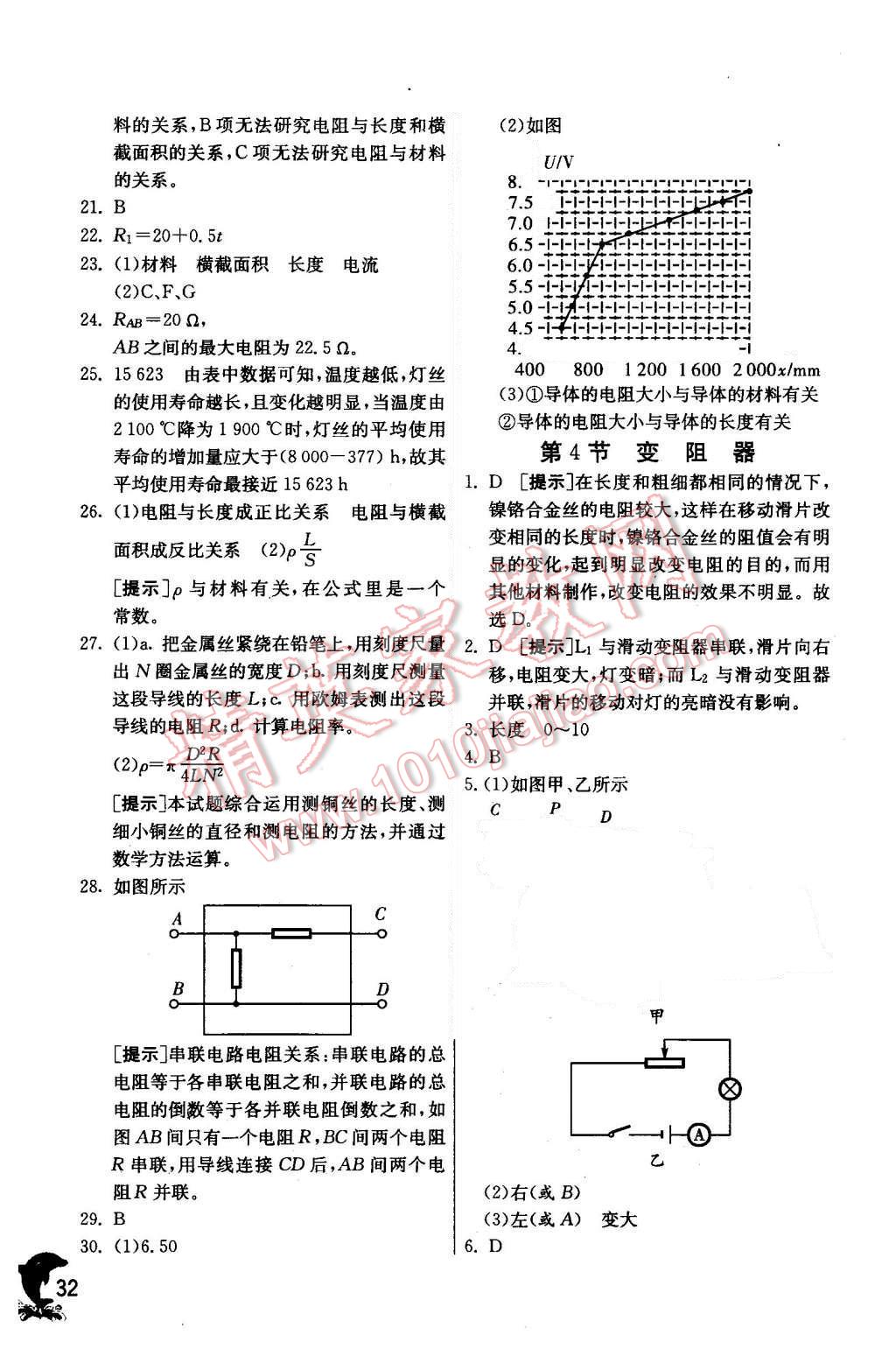 2015年實(shí)驗(yàn)班提優(yōu)訓(xùn)練八年級(jí)科學(xué)上冊(cè)浙教版 第32頁