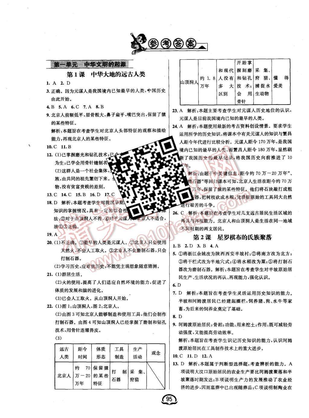 2015年鐘書金牌新教材全練七年級(jí)歷史上冊(cè)北師大版 第1頁