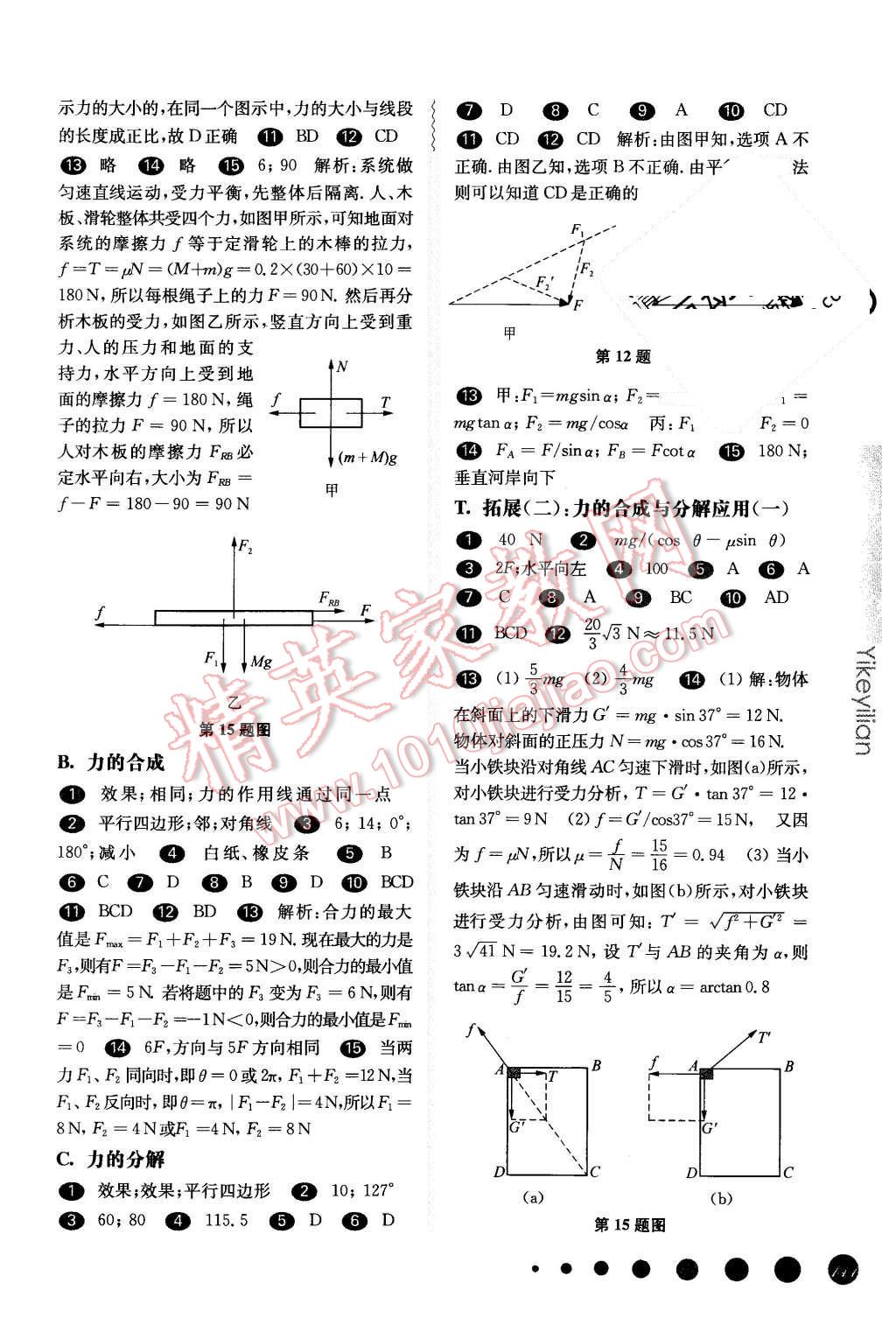 2015年华东师大版一课一练高一物理基础加拓展第一学期 第6页