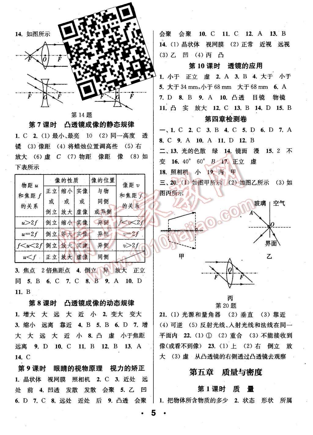 2015年通城學(xué)典小題精練八年級物理上冊滬科版 第5頁