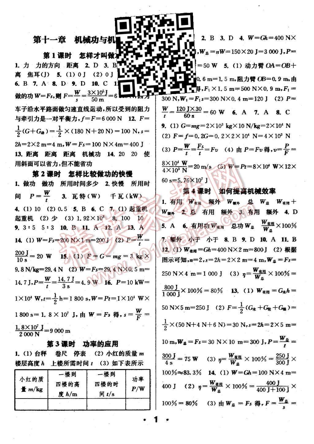 2015年通城學典小題精練九年級物理上冊滬粵版 第1頁