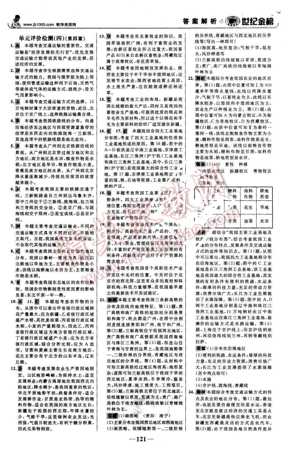 2015年世紀(jì)金榜金榜學(xué)案八年級地理上冊人教版 第22頁