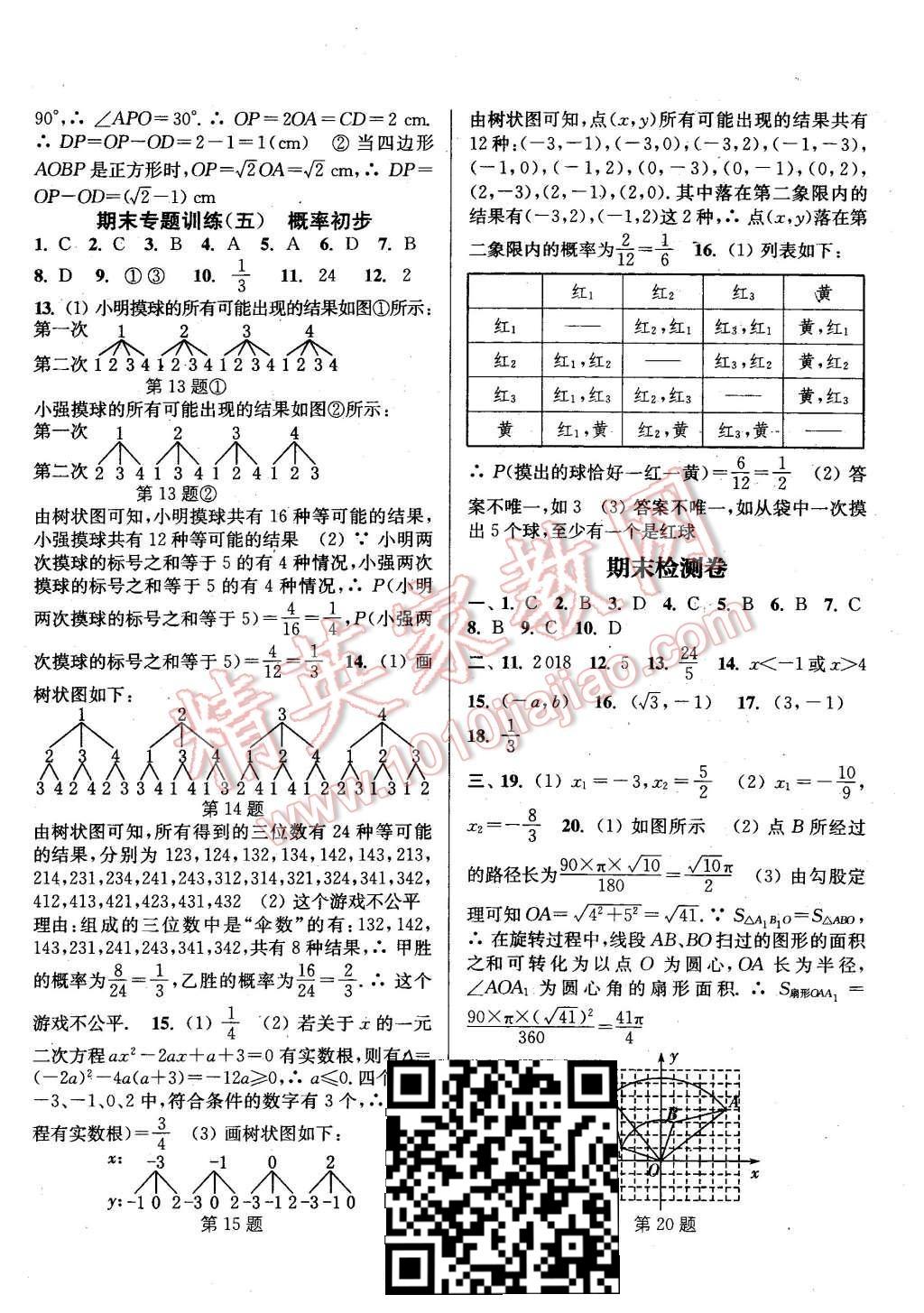 2015年通城學(xué)典小題精練九年級(jí)數(shù)學(xué)上冊(cè)人教版 第18頁(yè)