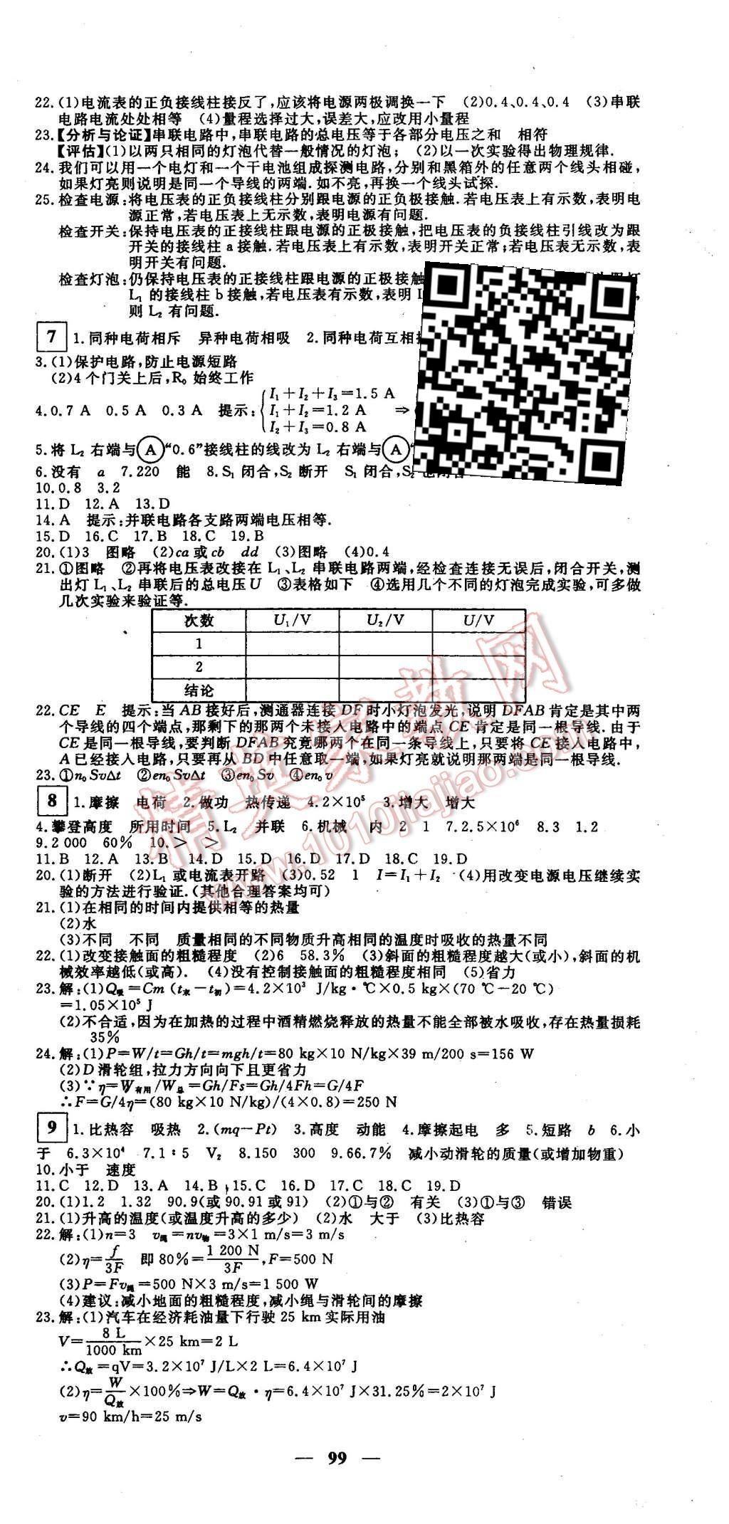 2015年王后雄黃岡密卷九年級(jí)物理上冊(cè)滬粵版 第3頁(yè)