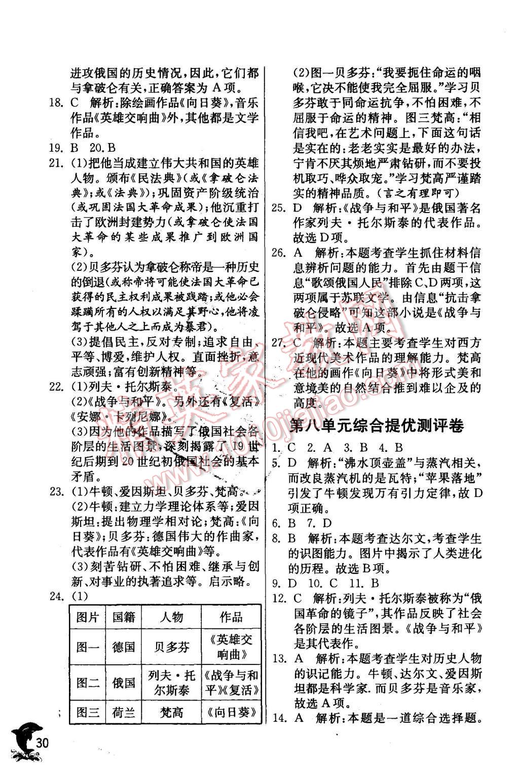 2015年实验班提优训练九年级历史上册人教版 第30页