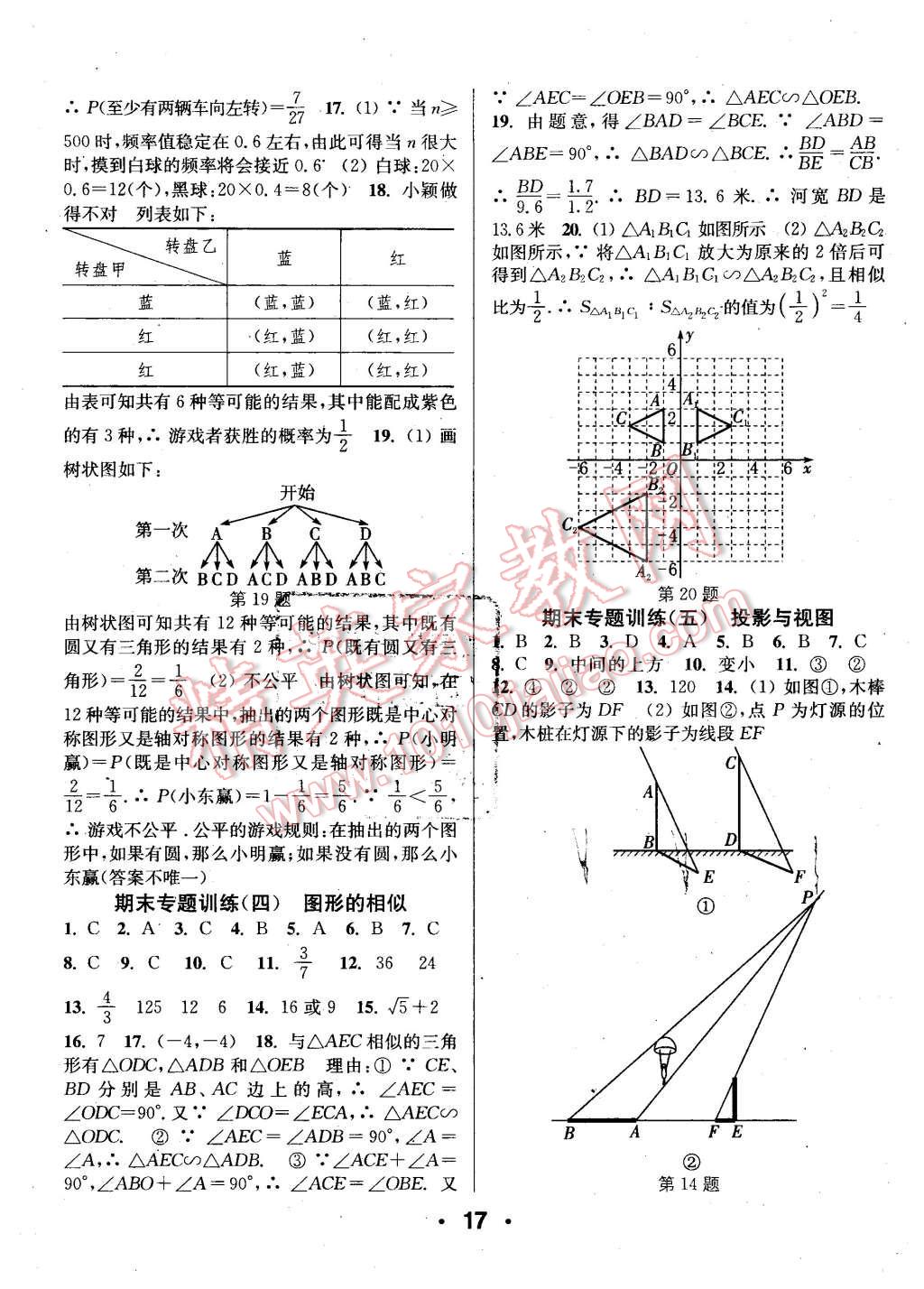 2015年通城學典小題精練九年級數(shù)學上冊北師大版 第17頁